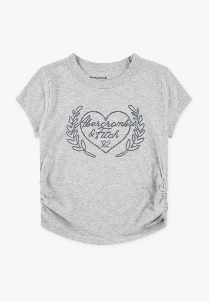 Abercrombie & Fitch LAUREL HEART BABY TEE - Print T-shirt - light grey heather