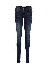 Desires LOLA MIDWAIST - Pieguloša piegriezuma džinsi - mid blue denim