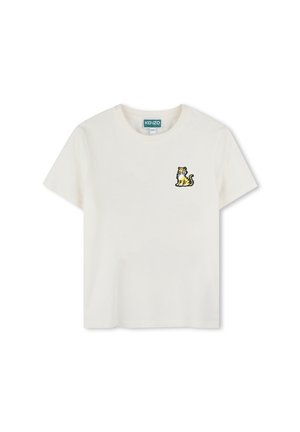 KENZO kids À BADGE BRODÉ - T-shirt imprimé - offwhite