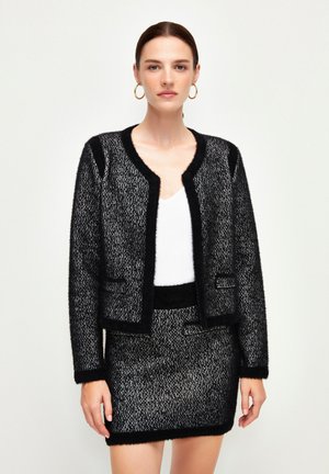 adL WITH POCKET - Strickjacke - printed black