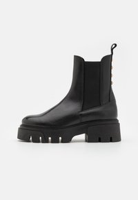 Zign LEATHER - Gležnjarji s platformo - black