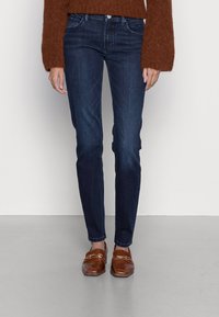 Marc O'Polo DENIM ALVA - Calças de ganga justas - dark blue/black