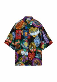 SHORT-SLEEVE WITH FRUITS - Pluus - black