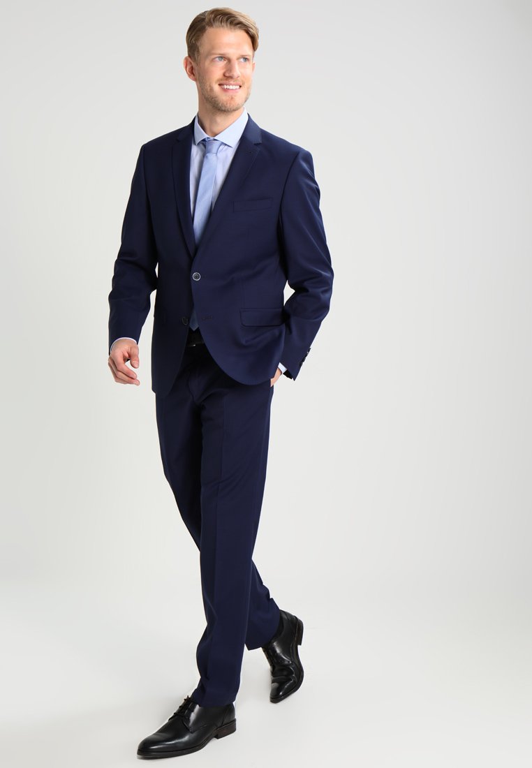 Bugatti Flexcity Stretch Slim Fit Anzug Blau Zalando De