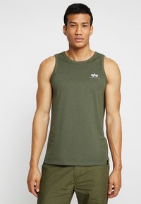 Alpha Industries - SMALL LOGO TANK - Débardeur - dark oliv Image miniature 1