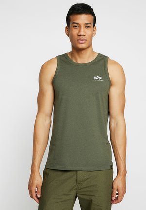 Alpha Industries SMALL LOGO TANK - Top - dark oliv