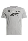 BIG STACKED LOGO TEE - Majica kratkih rukava s printom - medium grey heather