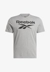BIG STACKED LOGO TEE - Camiseta estampada - medium grey heather