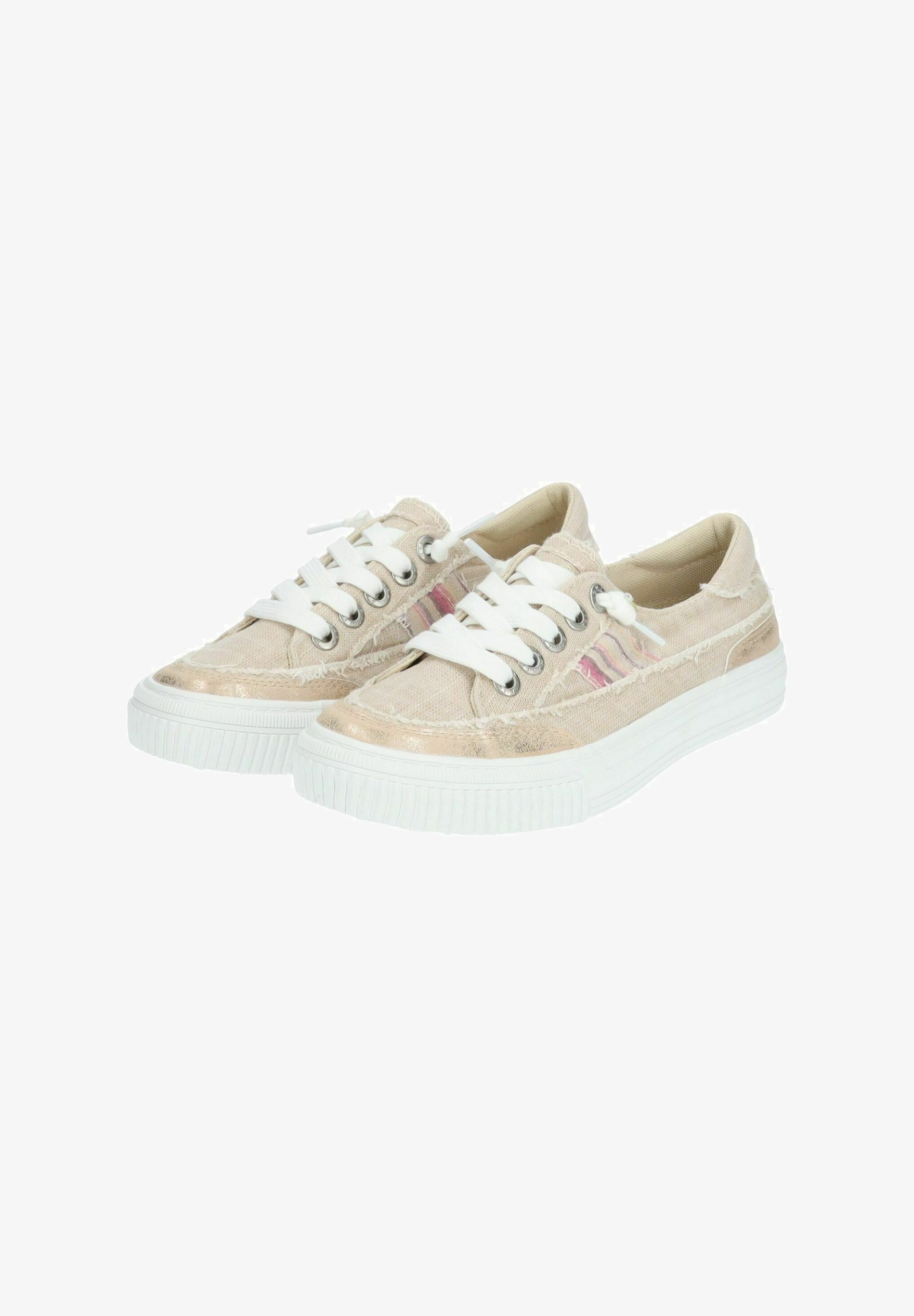 Blowfish Malibu Sneaker Donna Modern – Twill Beige, Tomaia In Tela Con Dettagli In Finta Pelle Scamosciata, Suola Platform Con Accento Metallico, Vegan, Taglia 37.5 EU