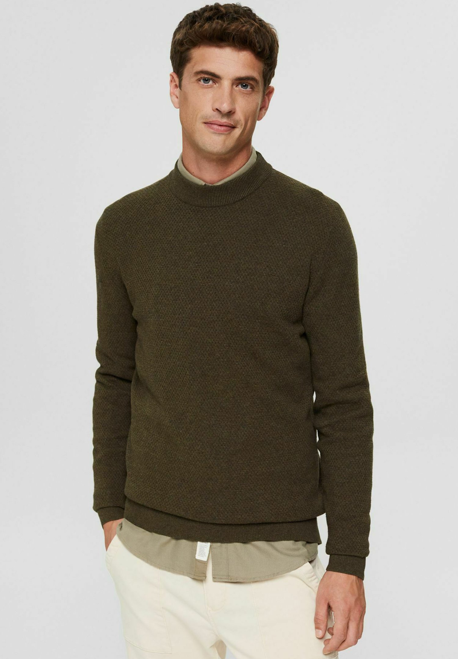 Esprit Jumper - new dark khaki/khaki 
