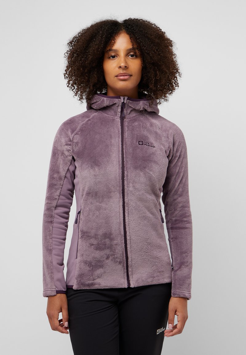 Jack Wolfskin ROTWAND HOODED - Giacca in pile - wild blossom
