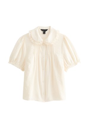 New Look, LACE TRIM FRILL SHIRT - Hemdbluse - cream