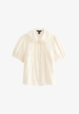 New Look, LACE TRIM FRILL SHIRT - Camicia - cream