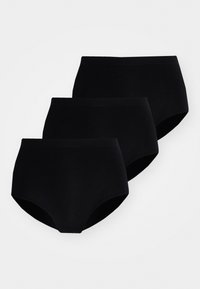 SALLY SEAMLESS BRIEF HIGH 3 PACK - Underbukse - black