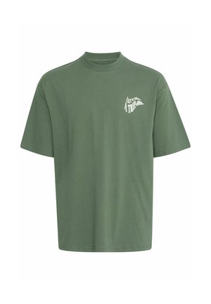 Blend BHJEHON - Nyomott mintás póló - duck green