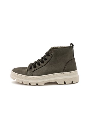 Botine cu platformă - castaño