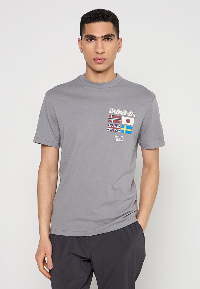 Napapijri T-shirt print grijs Napapijri T-shirt print grijs