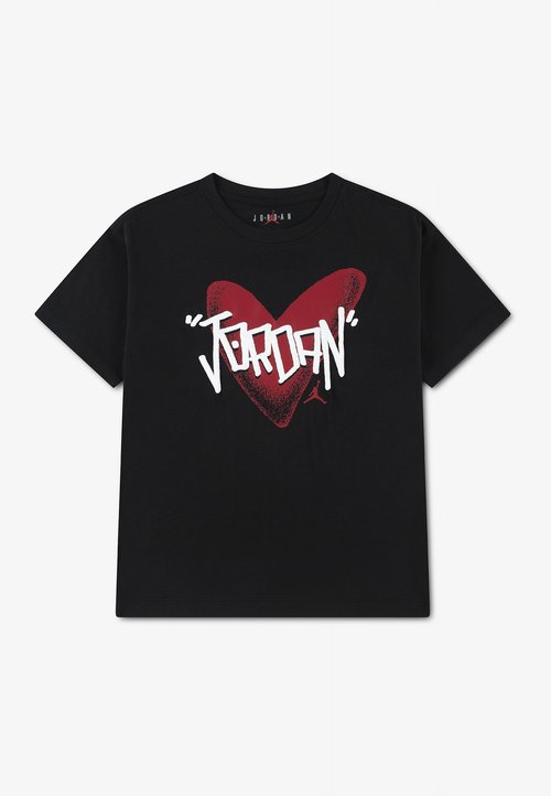 Jordan HEART SKETCH - Tricou cu imprimeu - black
