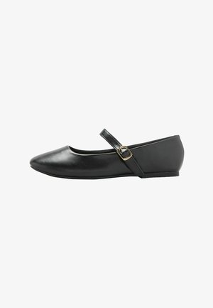 Friends Like These, FAUX LEATHER SQUARE TOE MARY JANE FLAT BALLERINA SHOES - Ballerinasko m/ rem - black