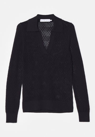 Proenza Schouler White Label NICOLA IN ZIG ZAG POINTELLE - Svetrík - black