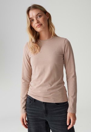 OPUS, OPUS LANGARMSHIRT SMILLA - Longsleeve - light mocca