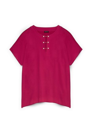 Fiorella Rubino, T-SHIRT CON DETTAGLIO PERLE - T-Shirt print - rosso