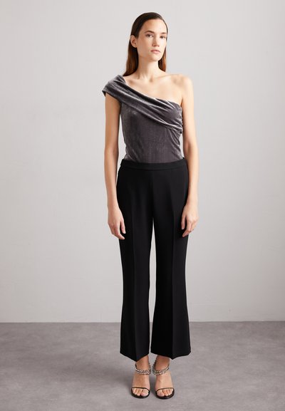 Agolde BREE BANDED BODYSUIT - Apdrukāts T-krekls - shark/gunmetal