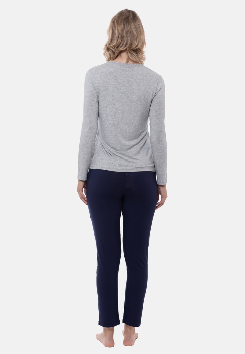Damen Nachthemden | mey SET Pyjama true blue grey melange/blau - FF97507 Damen Nachthemden | mey SET Pyjama true blue grey melange/blau - FF97507