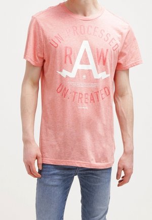 T-Shirt print - mottled apricot