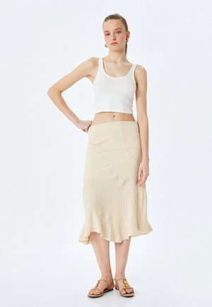 Koton MIDI - A-Linien-Rock - beige