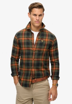 Superdry LONG SLEEVE LUMBER - Shirt - bryce check black