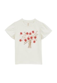WE Fashion Marškinėliai su spaudiniu - ecru