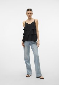 Vero Moda VMALVA LAYERED SINGLET  - Top - black