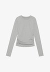 LONG SLEEVE TOP WITH SIDE RUCHING - Pikkade varrukatega topp - mottled light grey