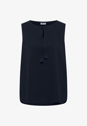 Cecil, BLOUSE TOP WITH SPLIT NECK AND TIES - Débardeur - universal blue