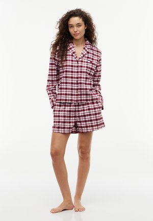 Tommy Hilfiger, FLANNEL PYJAMA SET AND EYE MASK GIFT BOX - HERITAGE - Pyjama - light pink plaid