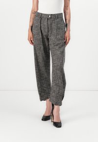 Pinko PASSIFLORA PANTALONE - Hlače - nero/marrone/bianco