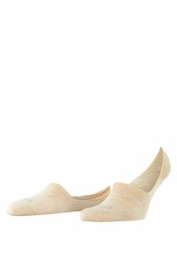 Beige, kurz geschnittene Socken mit gerippten Bündchen und glatter Textur. Entwickelt für Komfort, mit dezenten Mustern und leichtem Stoff.