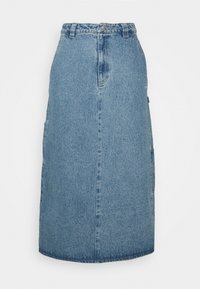 Obey Clothing JUNIPER MIDI SKIRT - sukňa v tvare A - stonewash indigo