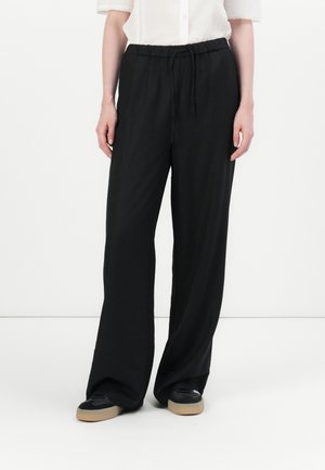 Even&Odd LINEN BLEND - Broek - black