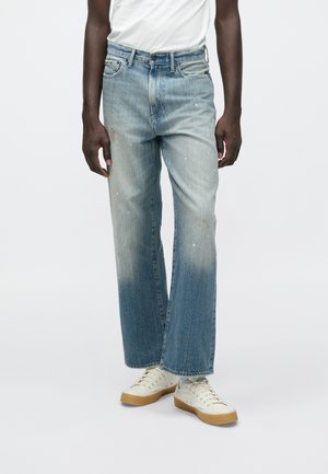 ARCHIVE PAINT SPLATTER - Vaqueros baggy - blue