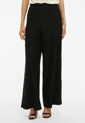 MIT WEITEM BEIN VIZORA HIGH WAIST - Trousers - black beauty