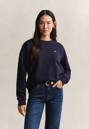 GANT, SHIELD C-NECK SWEAT - Sweatshirt - evening blue