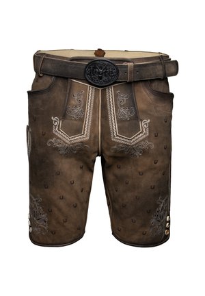 HARVEY MIT GÜRTEL - Pantalon en cuir - braun
