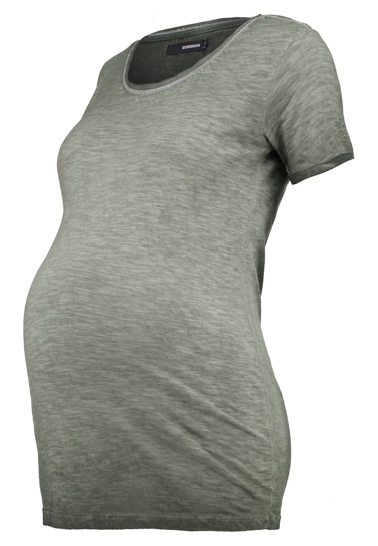 Supermom T-shirt print kaki