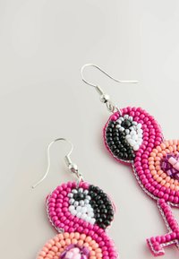 BEADED FLAMINGO DROP - Cercei - pink