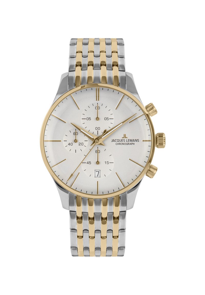 Jacques Lemans LONDON - Pulkstenis ar hronogrāfu - steel brick silver coloured - gold coloured