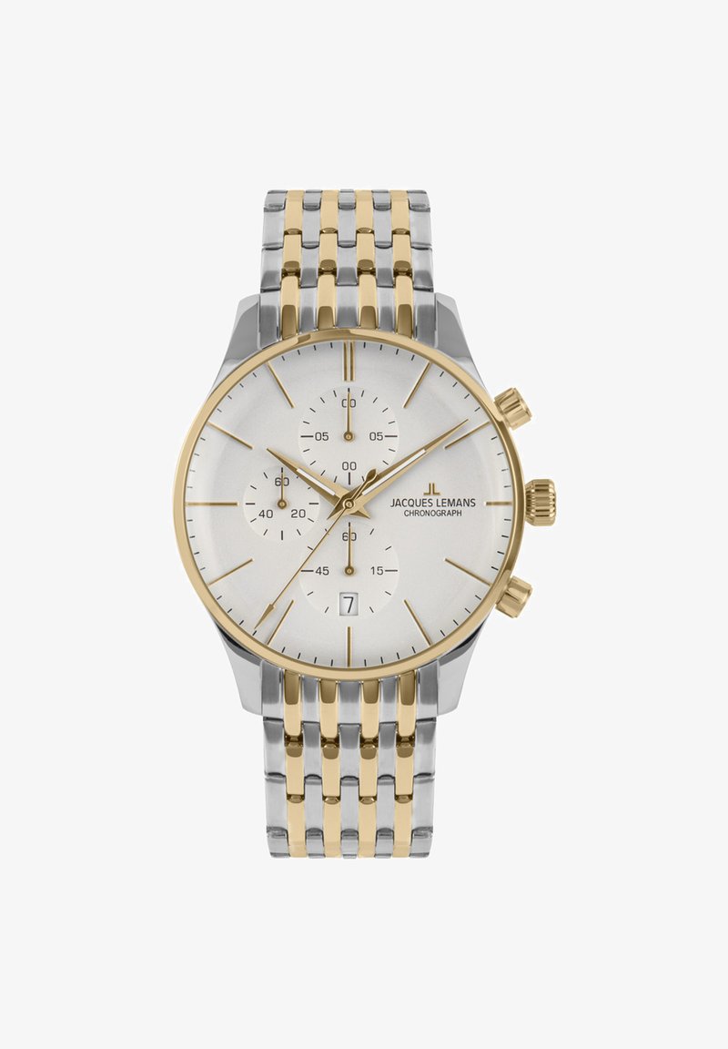 Jacques Lemans LONDON - Pulkstenis ar hronogrāfu - steel brick silver coloured - gold coloured