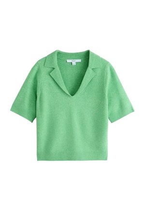 Next, TALL FIT - SUPERSOFT SHORT SLEEVE OPEN NECK POLO TOP - T-Shirt basic - green