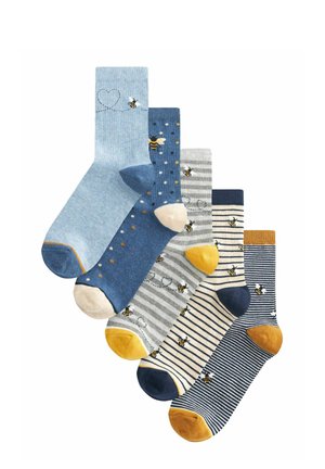 5 PACK - Nogavice - navy ochre bee